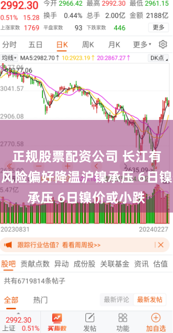 正规股票配资公司 长江有色：市场风险偏好降温沪镍承压 6日镍价或小跌