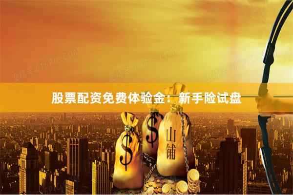 股票配资免费体验金:新手险试盘